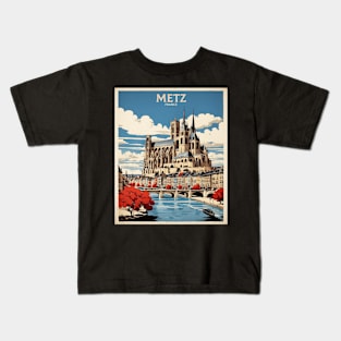 Metz France Vintage Poster Tourism Kids T-Shirt